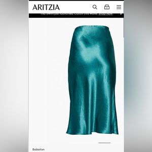 aritzia babaton slip midi skirt in real